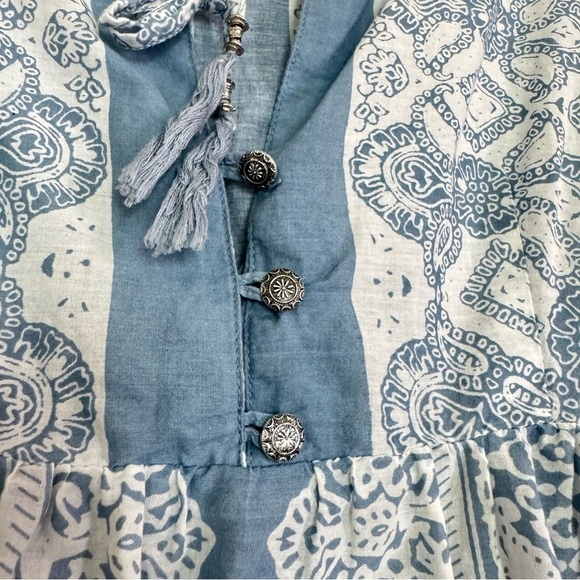 Prana Vintage Bohemian Blue Blouse - Picture 4 of 6